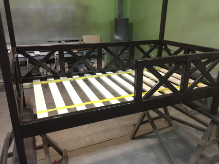 Кроватка домик с высокими бортиками 160x80 №21