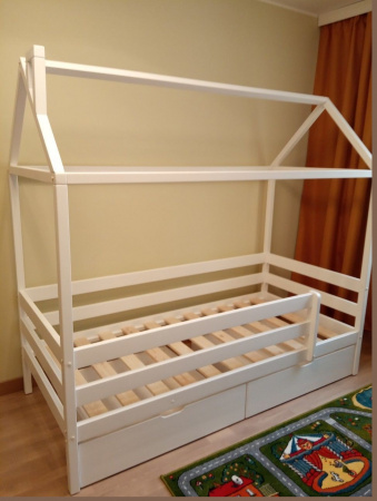Кроватка домик с ящиками 160x80 №25