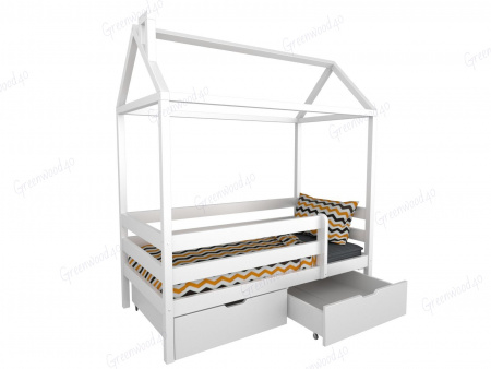 Кроватка домик с ящиками 160x80 №25